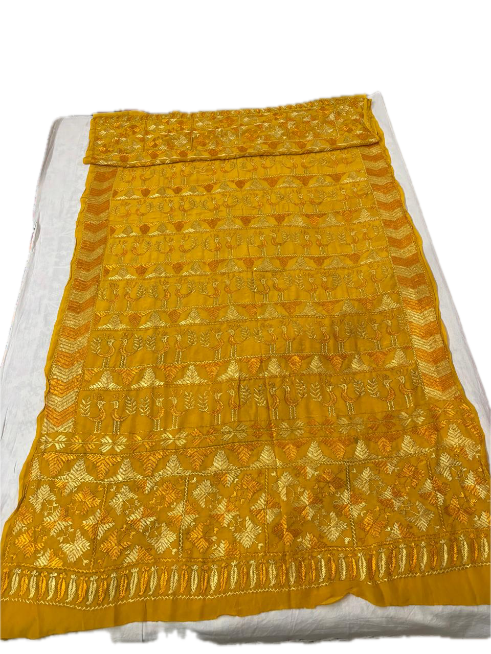 Pure Crep Fabric Phulkari Dupatta
