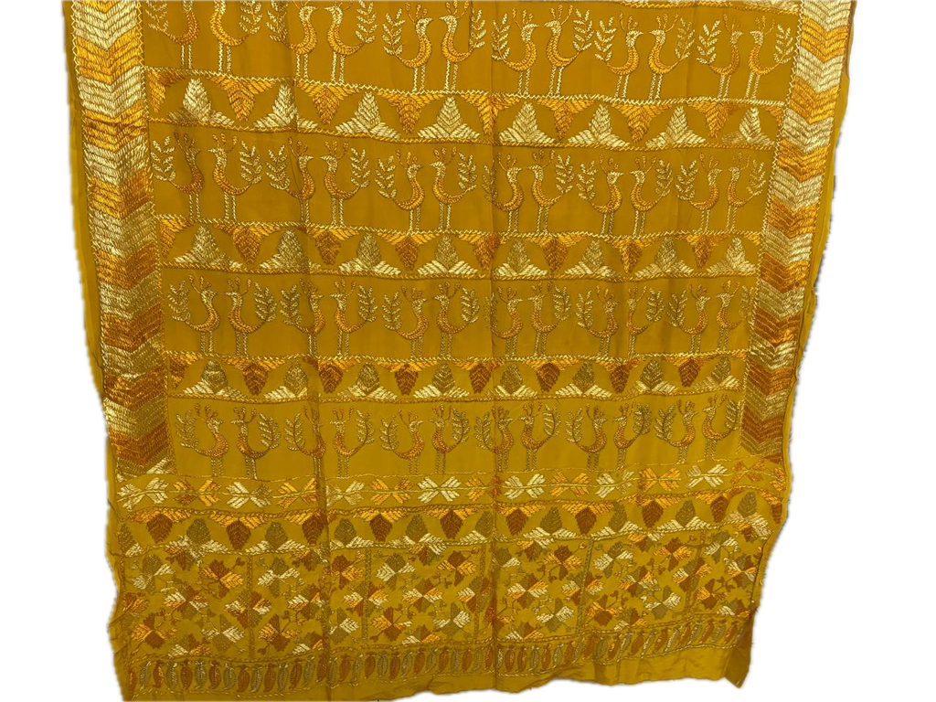 Pure Crep Fabric Phulkari Dupatta