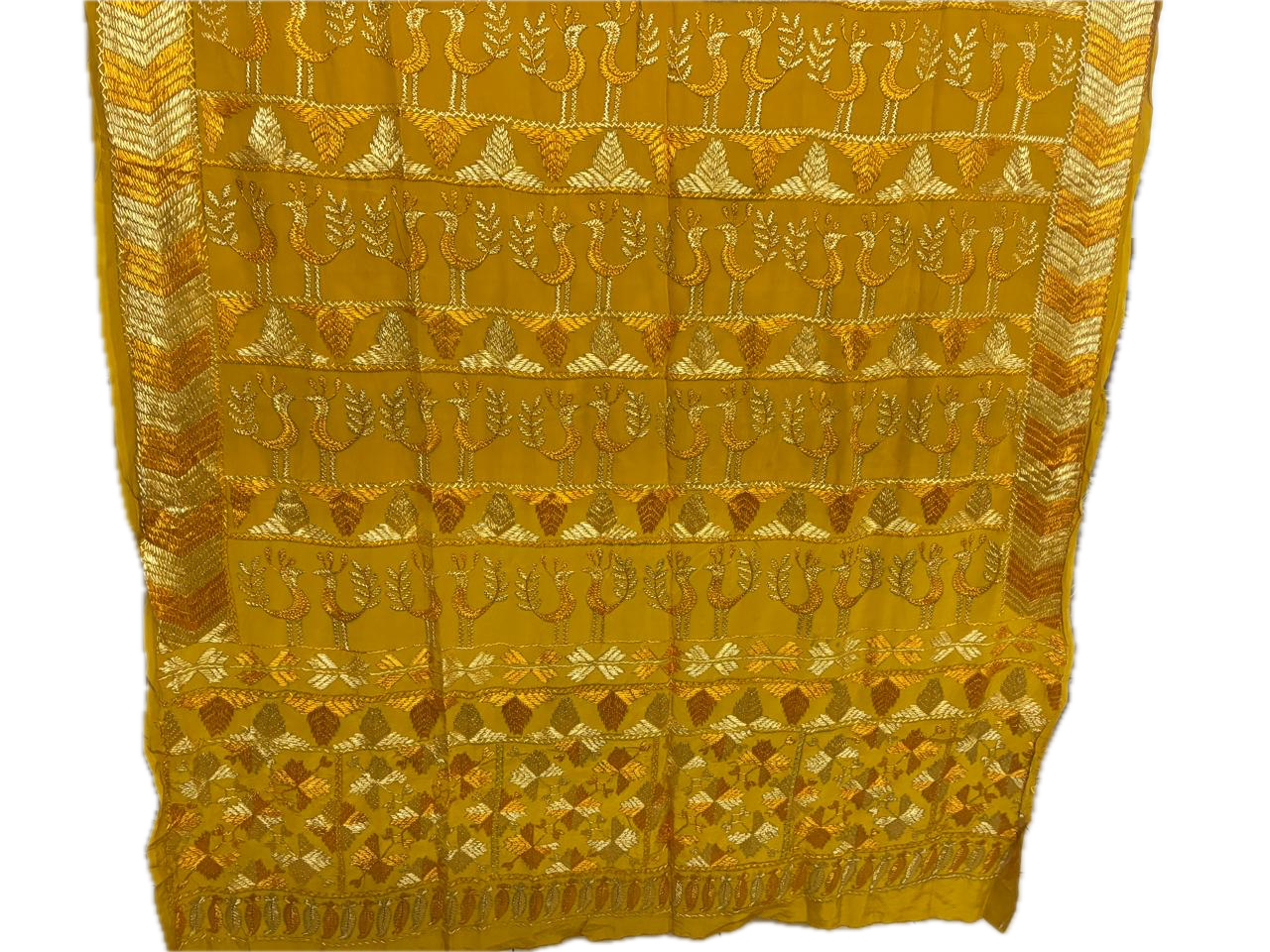 Pure Crep Fabric Phulkari Dupatta