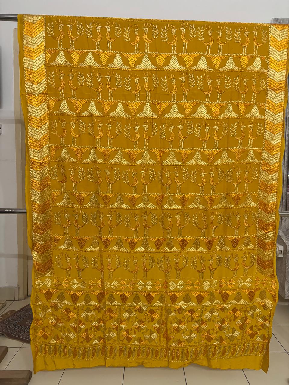 Pure Crep Fabric Phulkari Dupatta