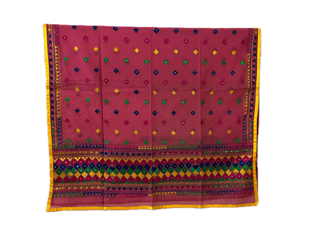 Hand-Embroidered Phulkari Dupatta