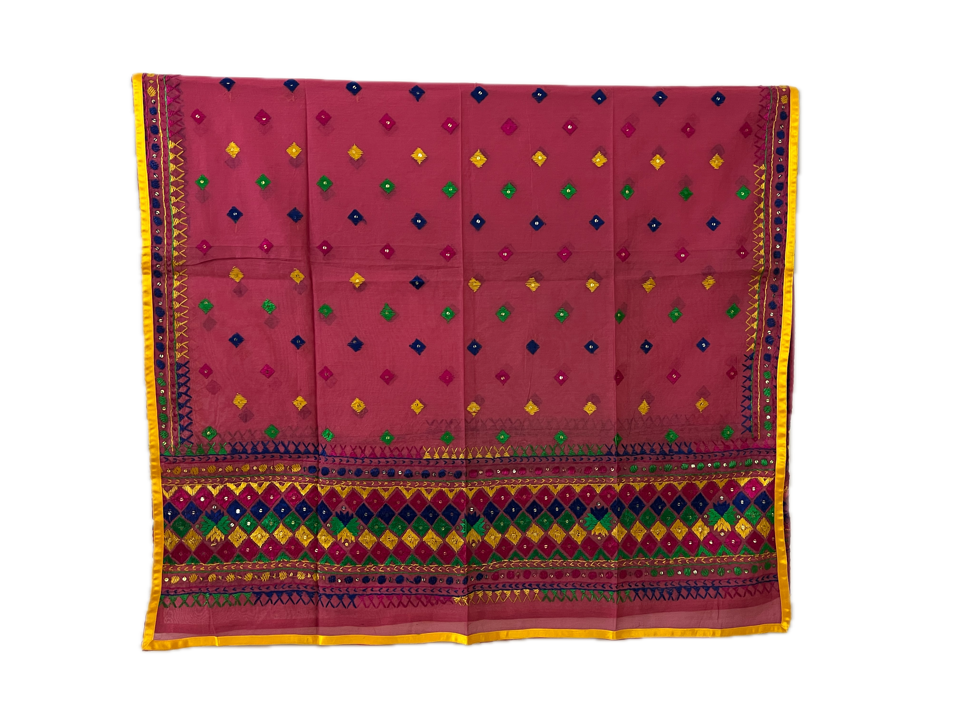 Hand-Embroidered Phulkari Dupatta